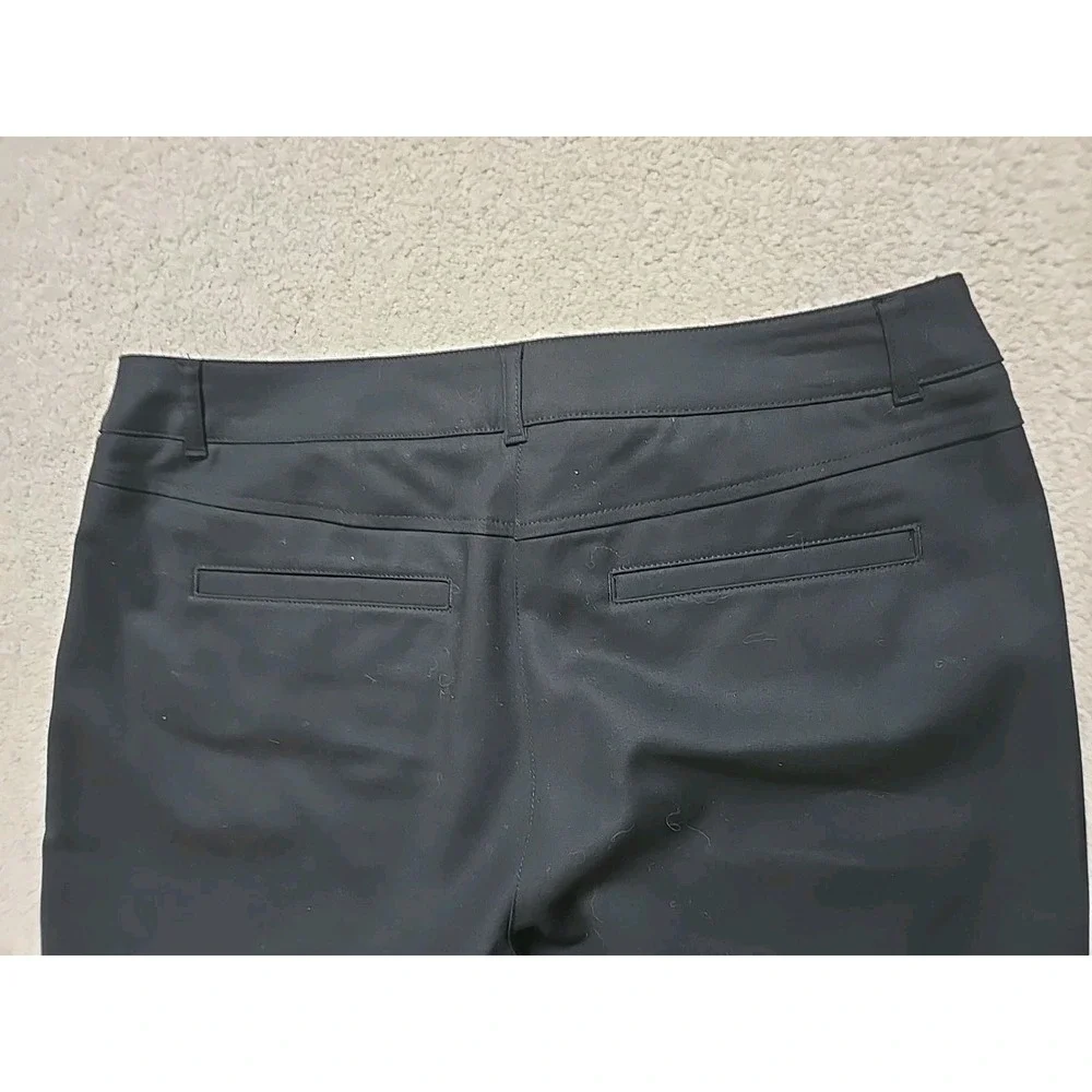 Chicos So Slimming 1 US 8 Capri‎ Pants Black Cuffed Hem Womens Cotton Stretch